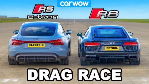 Audi R8 vs RS e-tron GT: DRAG RACE *The quickest Audi revealed*