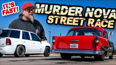 Murder Nova’s 1000HP “Man Van” Street Races 55 Chevy on Original Street Outlaws Road!