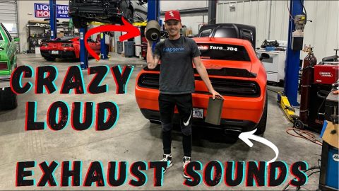 STRAIGHT PIPING My DODGE CHALLENGER SCATPACK 1320 |WORST IDEA EVER, Its TOO LOUD| Exhaust Sounds!