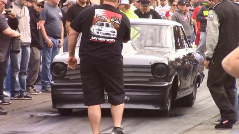 Street outlaws Daddy Dave vs Crashing Mustang at No Prep Mayhem