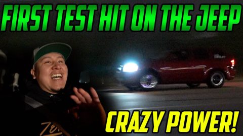 TEST HIT ON JEEP FROM DEAD STOP!! CRAZY POWER!