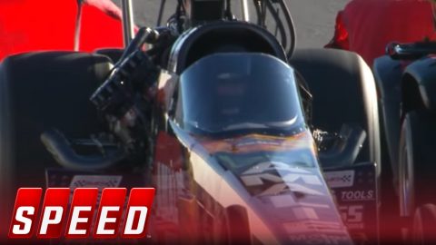 Terry McMillen vs. Brittany Force - Las Vegas Top Fuel Final | 2017 NHRA DRAG RACING