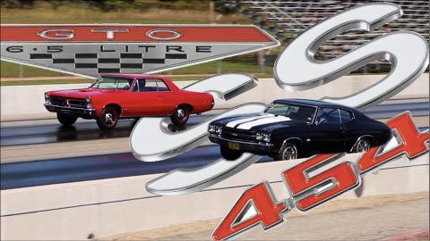 1970 Chevrolet Chevelle 454 LS6 drag racing 1965 Pontiac GTO PURE STOCK DRAG RACE