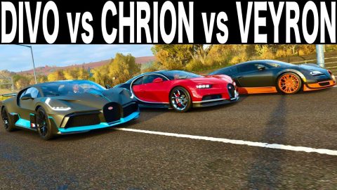 Bugatti Veyron vs Chiron vs Divo Drag Race Tournament
