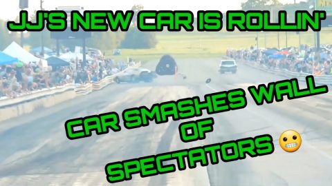 CAR SMASHES WALL FULL OF SPECTATORS| MSO JJ DA BOSS' NEW CAR