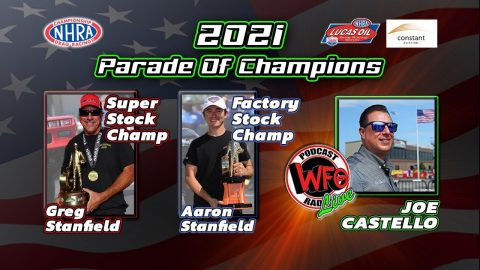 Greg and Aaron Stanfield - Father and Son, 2021 NHRA Drag Racing World Champions - 1/26/2022