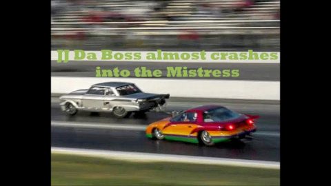 JJ Da Boss almost crashes into the Mistress at the Memphis Street Outlaws No Prep