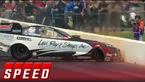 NHRA: Tim Wilkerson Spins into Wall - 2016 NHRA Drag Racing Series | SPEED