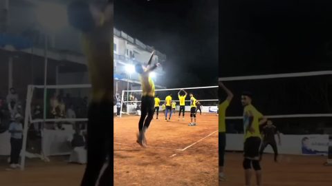 Powerful  Volleyball Attack By Raheem 😱🏐💥  #shorts #volleyballlovers #volleyball