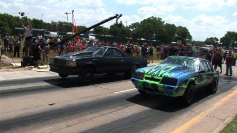 Street Outlaws KAMIKAZE El Camino -vs- Mustang
