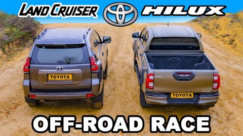 Toyota Hilux vs Land Cruiser: UP-HILL DRAG RACE & which is best OFF-ROAD?!