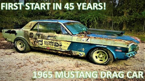 UNCOVERED & REVIVED! 1965 Mustang Drag Car! FIRST START IN 45 YEARS!!!