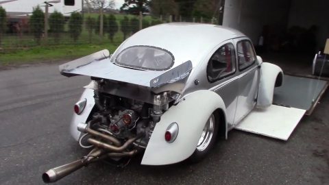 '56 VW Drag Car in Shop