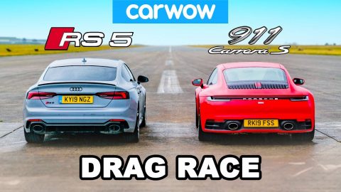 Audi RS5 vs Porsche 911: DRAG RACE *so VERY close*