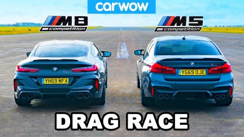 BMW M8 vs M5 - DRAG RACE, ROLLING RACE & BRAKE TEST