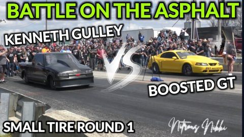 BOOSTED GT VS FORMER MEMPHIS STREET OUTLAW KENNETH GULLEY AT BATTLE ON THE ASPHALT RD 1 SMALL TIRE