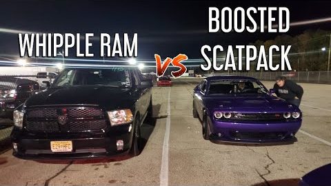 BOOSTED SCATPACK 1320 vs Whipple RAM in EPIC DRAG RACE!!!