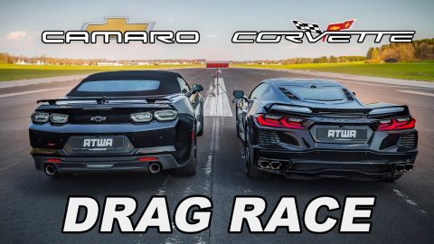 Corvette C8 vs. Camaro SS | DRAG RACE | Daniel Abt