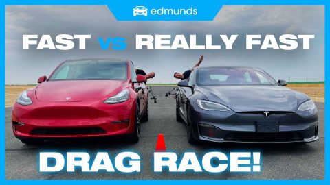 Drag Race! Tesla Model Y Performance vs. Model S Plaid | Battle of the Fastest Teslas