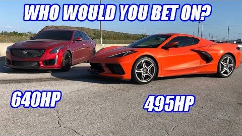 Drag Racing A 2020 C8 Corvette vs 640hp Caddy vs 640hp Turbo Truck! How Does It Stack Up?