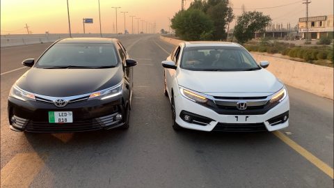 Honda Civic 1.8 vs Toyota Corolla 1.8 Grande - Battle of the Competitors.
