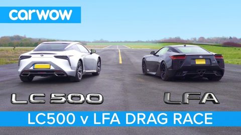 Lexus LFA vs Lexus LC500 - DRAG RACE, ROLLING RACE & BRAKE TEST
