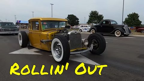 NSRA Street Rod Nationals 2021 cars rolling out of the show! Louisville, KY.