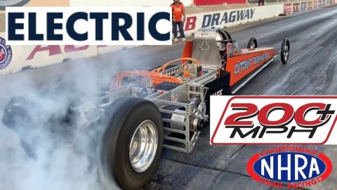 THE QUEST FOR 200 MPH WITH BATTERIES! ELECTRIC DRAGSTER TEAM AIM TO BEAT DON GARLITS TO HISTORIC RUN