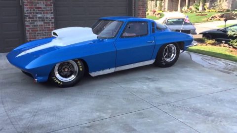 1963 Corvette Split Window Drag Car Start Up