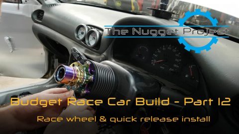 Budget Race Car Build - Part 12 - Racing steering wheel and quick release install