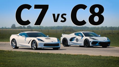 C8 Corvette vs C7 Corvette | Drag & Roll Race Comparison
