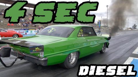 CUMMINS DIESEL POWERED NOVA AT LIGHTS OUT 9 MAKING MAJOR HORSEPOWER AND DOING NUMBERS!