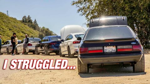 Can my Foxbody keep up with 500HP Audi's up the Mountain? Definitely not...