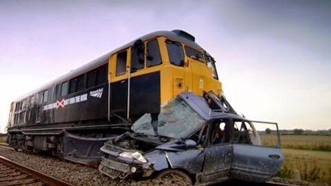 Car hit by train | Safety Message (HQ) | Top Gear | Series 9 | BBC
