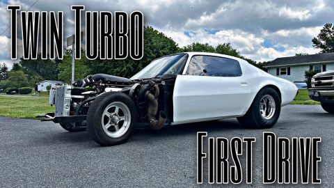FIRST DRIVE MAKES TOO MUCH BOOST!!! The Twin Turbo Racecar Hits the Streets!!!