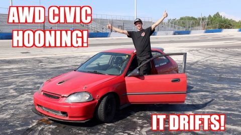 Flat Spinning My AWD Civic At The Freedom Factory!