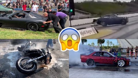 Import drag racing crashes, close calls, breaks, fires, explosions, burnouts, compilation IFO 2019!