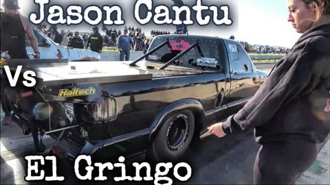 Jason Cantu Vs El Gringo Turbo Truck Race!!