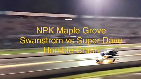 Justin Swanstrom goes up in flames in Prenup at Maple Grove NPK #streetoutlaws #swangang #npk #fire