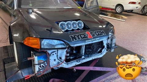 Kat's 350hp All Motor Civic on the Dyno! 💥 Crazy Idle! 😳