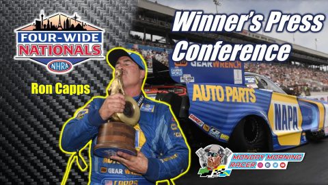 NHRA 4 Wide Nationals Winner's Press Conference With Ron Capps | Funny Car | Drag Racing