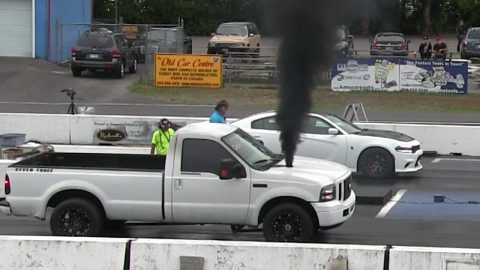Pickup trucks on steroids-drag racing,ford f-150,Hellcat,Dodge Ram,Corvette