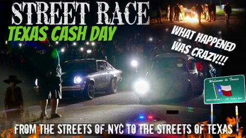 STREET RACE TEXAS CASH DAY CHEVY VEGA VS 62 VW BEETLE LOST CONTROL 🤯 TURBO