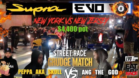 SUPRA MK5 NY FASTEST SUPRA VS BUILT EVO NEW JERSEY GRUDGE MATCH !!! CRAZY AT THE LINE !! 🤯 NY VS NJ