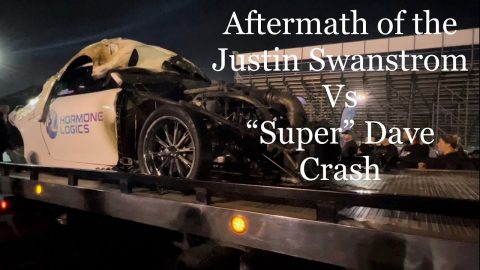 Street outlaws NPK5- Maple grove raceway: Aftermath of the Justin and Super Dave crash.