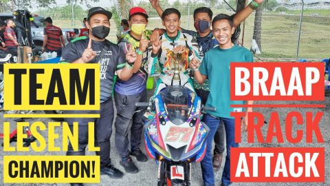 TEAM LESEN L PODIUM! BRAAP TRACK ATTACK | HAFIZH SHAHRIN SUPERMOTARD SM450