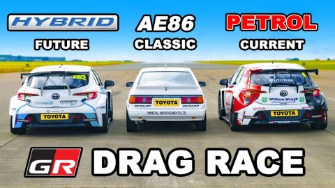Toyota Gazoo Racing DRAG RACE *Petrol v Hybrid v Classic*