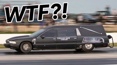 We found a HEARSE at the drag strip..and ITS FAST!