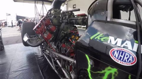 a top fuel dragster up close with gopro