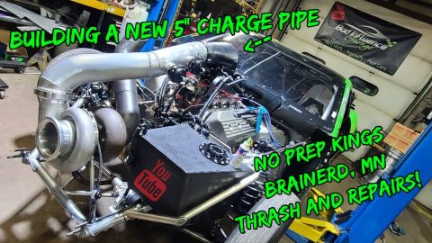 Backfire Repairs, building a New 5 Inch Charge Pipe, Thrash to Make No Prep Kings 22' BIR,